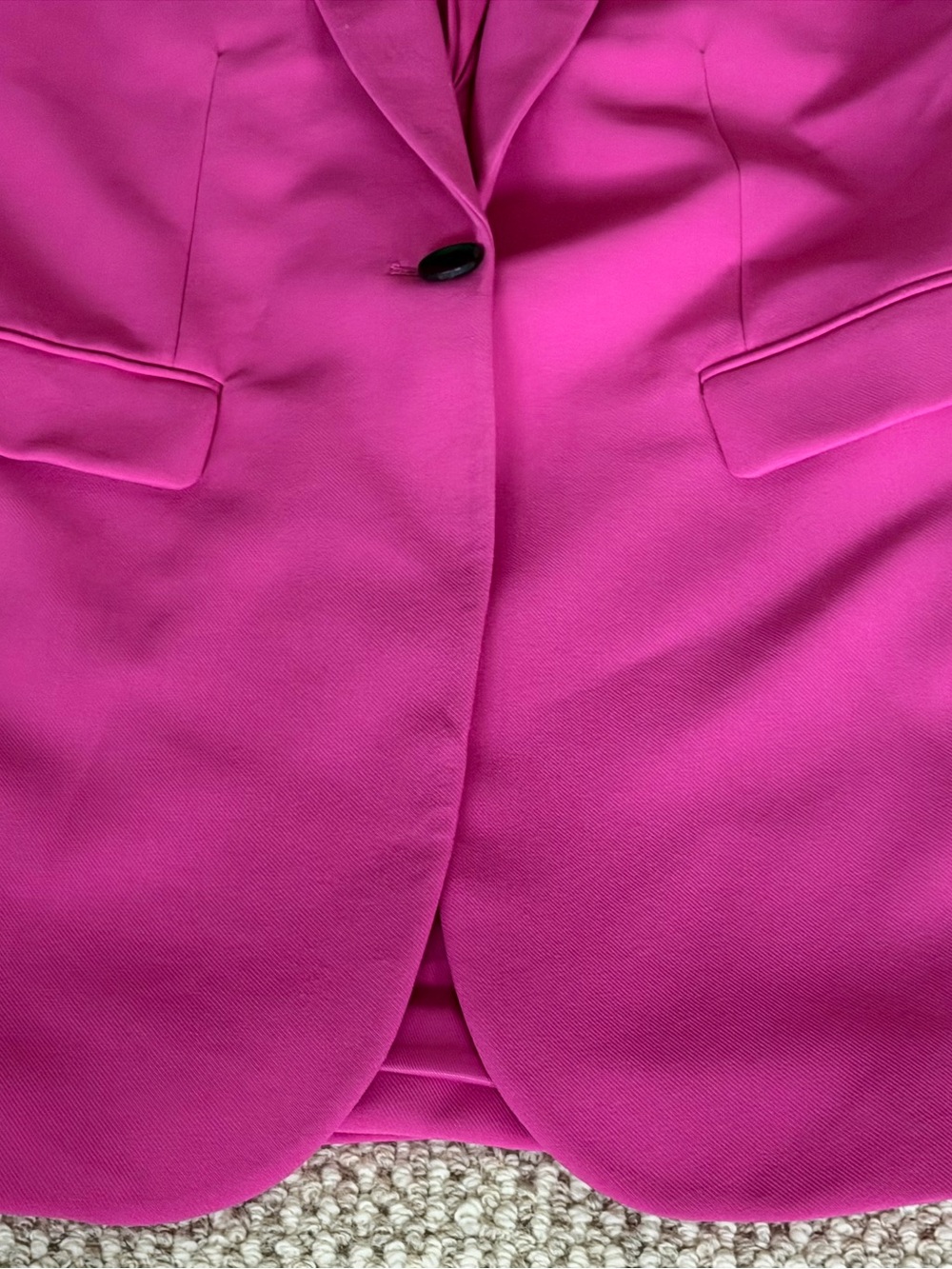 Zara Hot Pink Oversized Blazer Single Button Women’s Size Small Tailored Jacket - Picture 2 of 10